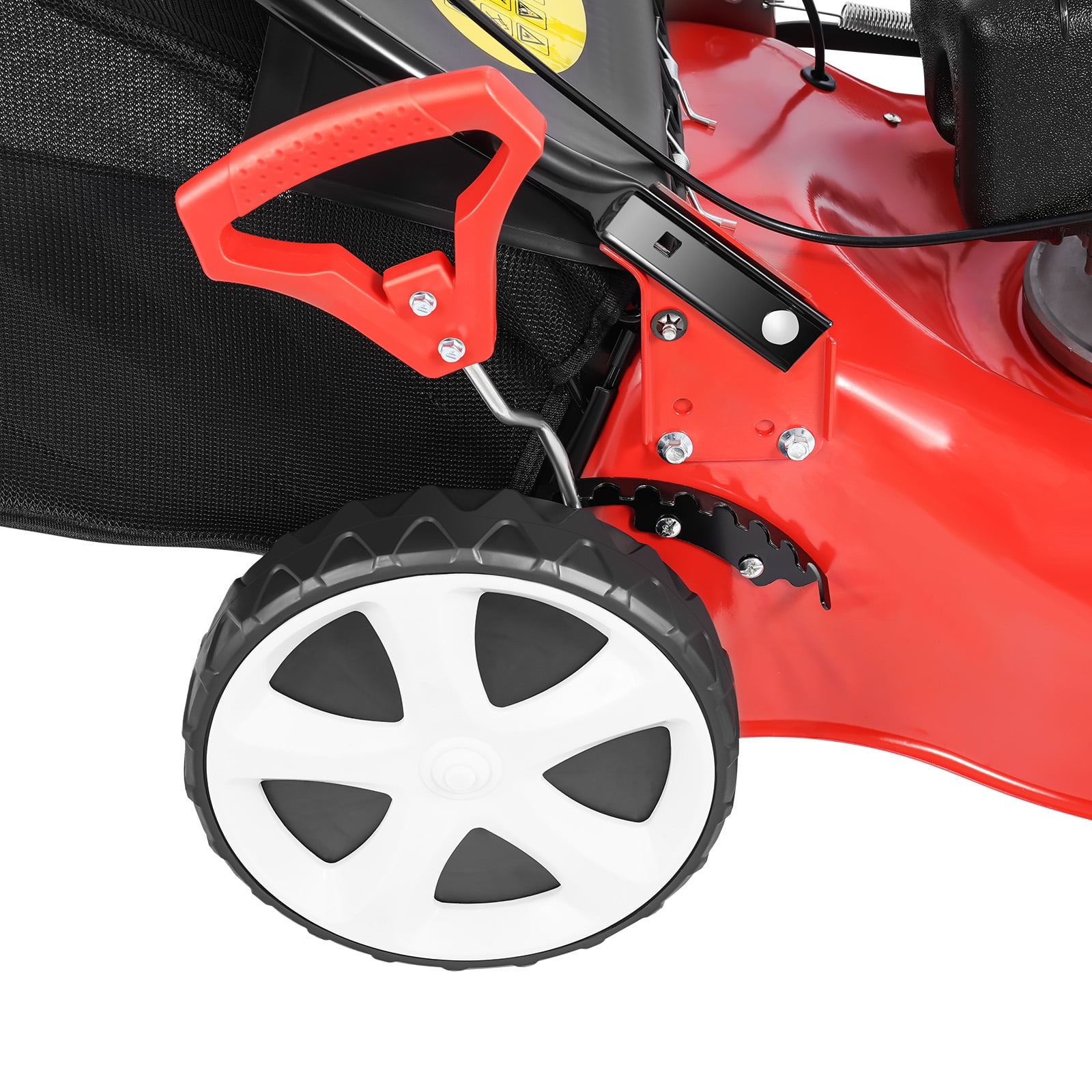 Push Lawn Mower, 5HP, 2800rpm Speed, 8-Position Height Adjustment, 20-inch Cutting Width, 60L Grass Bag, 1.6L Fuel Tank, Easy to Clean and Store