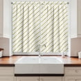 thumbnail image 2 of Ambesonne Striped Kitchen Curtains, Geometric and Modern, 55"x39", White and Yellow, 2 of 3