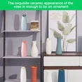 thumbnail image 5 of BUZIFU 3 Pcs Plastic Vases Ceramic Look Plastic Vase Geometric Floral Vase Modern Decorative Flower Vase Nordic Flower Arrangement Container for Home, Office Decorations(White + Pink + Green), 5 of 9