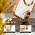 thumbnail image 2 of Dteck Magnetic for iPhone 17 Case with Screen Protector, Compatible with MagSafe, Non Yellowing Slim Plating Soft Clear Phone Cover with Full Camera Lens Cover 6.3 Inch,Orange, 2 of 6