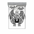 thumbnail image 2 of Ambesonne Space Fitted Sheet & Pillow Sham Set, Cosmic Evil Monster, Twin, Black White, 2 of 3