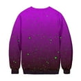 thumbnail image 6 of Otntypg Fashion Sparkly Printed Sweatshirt for Women, Lightweight Casual Fall Oversized Crewneck Sweatshirts Women Loose Fit Long Sleeve Pullover Tops Cute Soft Shirt Purple#02 M, 6 of 8