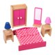 thumbnail image 5 of Muebles de casa de muñecas de madera pintados, miniescenario de madera, kit en miniatura para personas pequeñas Dormitorio, 5 of 9