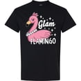 thumbnail image 3 of Inktastic Glam Pink Flamingo with Pearls T-Shirt, 3 of 5