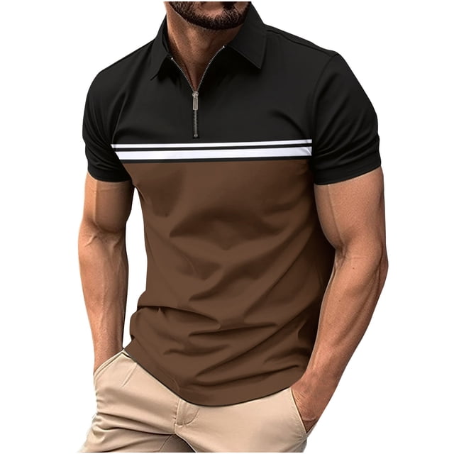 Camisas Casuales de los Hombres de Color Sólido Delgado Suelto de Manga Corta, Top de Moda Diaria para Tirar Del Desgaste