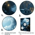 thumbnail image 3 of Designart "Castles captivate Twilight II" Cityscapes Floater Framed Wall Art Print, 3 of 7