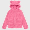 thumbnail image 5 of UQJfacai Girls Fleece Jacket Kids Bear Ear Hooded Sherpa Jacket Zip Up Hoodie Boys Winter Warm Coat with Pockets Fall Clothes 5-15 Years, 5 of 8