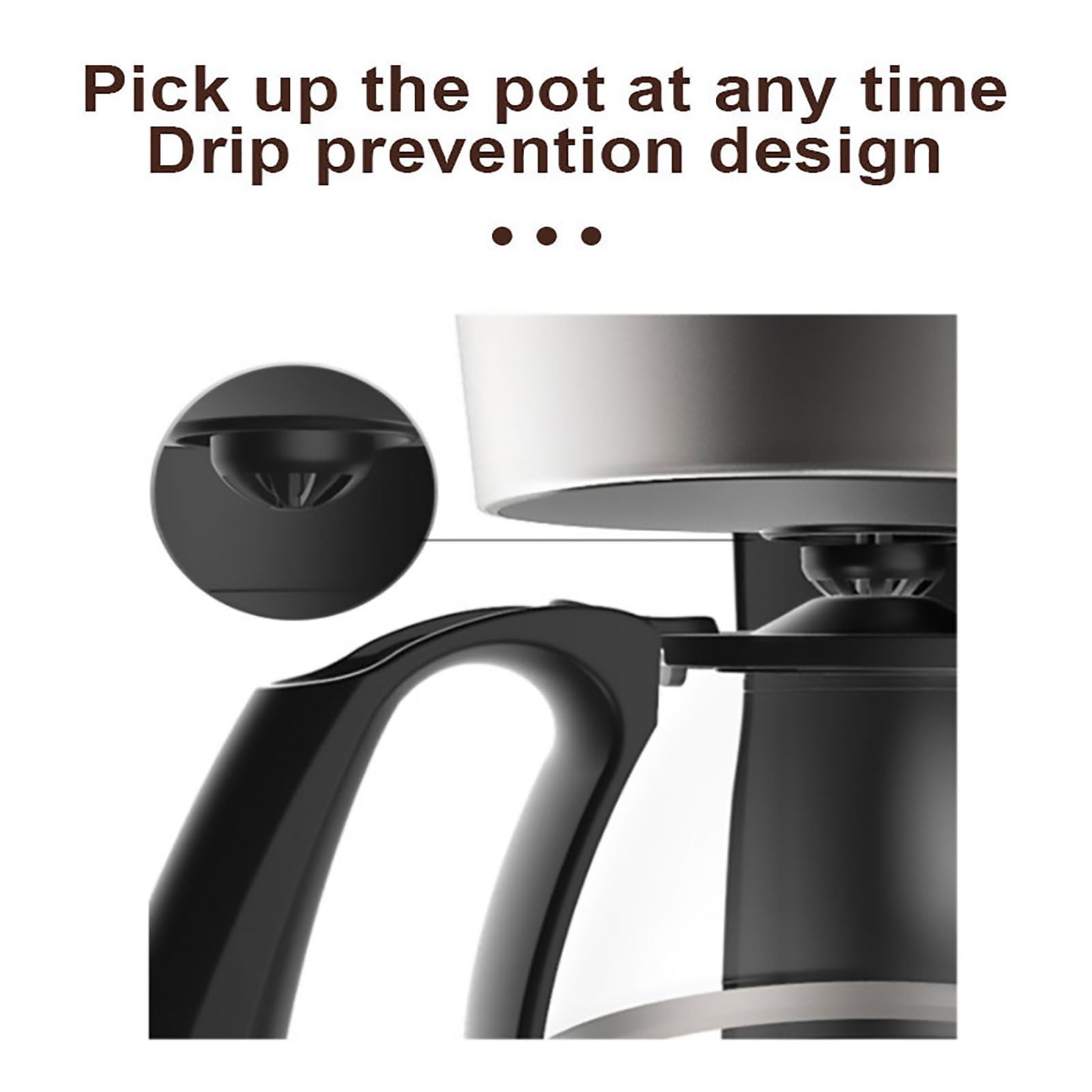 IMossad Drip Coffee Maker 4 Cup, Coffee Pot Machine, Permanent Coffee Filter, 25Oz Electric Coffee Maker