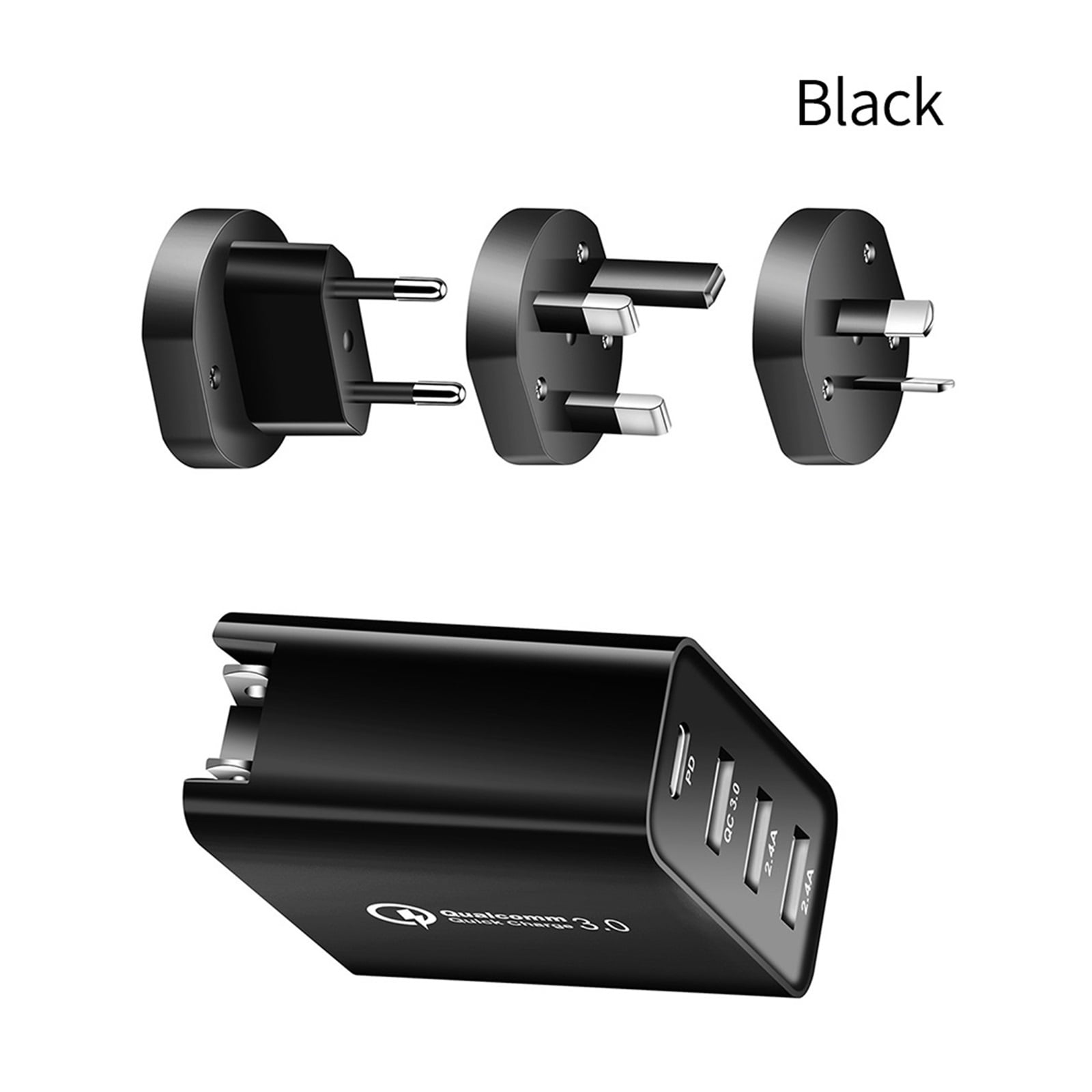 48W Multi Quick Charger PD Type C USB Charger Adapter QC 3.0 Fast Wall Charger ,No More Cable Clutter