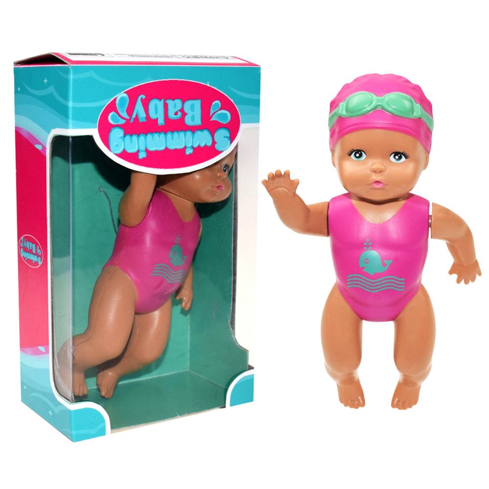 IMSHIE Wind up Bath ToyGirls Boys New Born Baby Doll Swimming Dolls Waterproof Realistic New