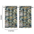 thumbnail image 4 of Paisley Design Kitchen Curtains - Vintage Tier Cafe Curtains for Bathroom Living RV Rod Pocket Window Drapes 36 Inch 2 Panels Set 28"x36" Window Treatment Tiers, 4 of 4