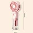 thumbnail image 6 of Pebbuoy Handheld Fan Water Spray Cooling Fan with 4 Speed Settings Low Noise Rechargeable Battery Operated Misting Fan with Lanyard, 6 of 7