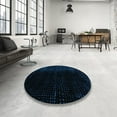 thumbnail image 4 of Ahgly Company Machine Washable Indoor Square Abstract Night Black Area Rugs, 6' Square, 4 of 7