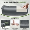 thumbnail image 6 of JONPONY Tall Office Chair for Standing Desk, Ergonomic High Leather Executive Office Chair with Flip-up Armrest,and Adjustable Foot Ring for Counter Height Desk,Grey, 6 of 13