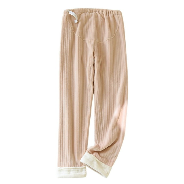 Pantalon de Maternité pour Femmes Confortable à Taille Ajustable Post-Partum Grossesse à Porter en Hiver et au Printemps Bas de Pyjama Longs