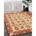 thumbnail image 2 of Ahgly Company Indoor Round Abstract Red Oriental Area Rugs, 7' Round, 2 of 6