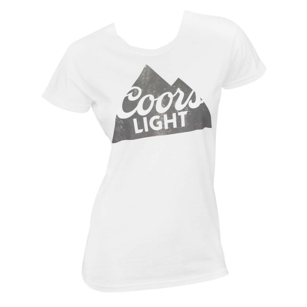 Coors Coors Light White Women's Beer Logo TShirtSmall