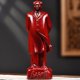 thumbnail image 1 of Red wood carving of a full-body statue of Chairman Mao, suitable for living room or office decoration, or as a gift for leaders or elders., 1 of 3