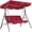 Red, variant on Memoryfield Outdoor Porch Swing, 3-Seat Patio Glider Bench for Adults, Steel Frame Swing Chair for Backyard, Lawn & Garden, Red