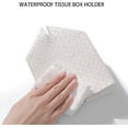 thumbnail image 6 of Tissue Box Cover PU Leather Tissue Holder Square Facial Tissue Case Facial Paper Organizer Dispenser for Bathroom, Vanity Countertop, 6 of 7