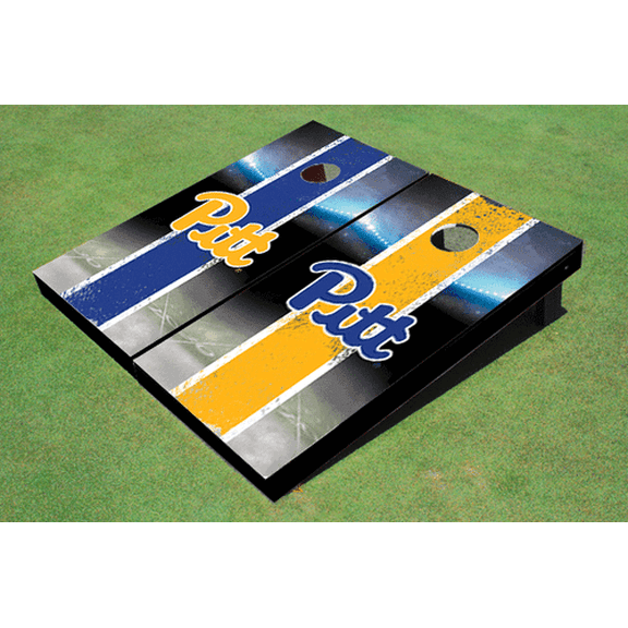 University of Pittsburgh Field Long Stripe Alternating Themed Cornhole Boards