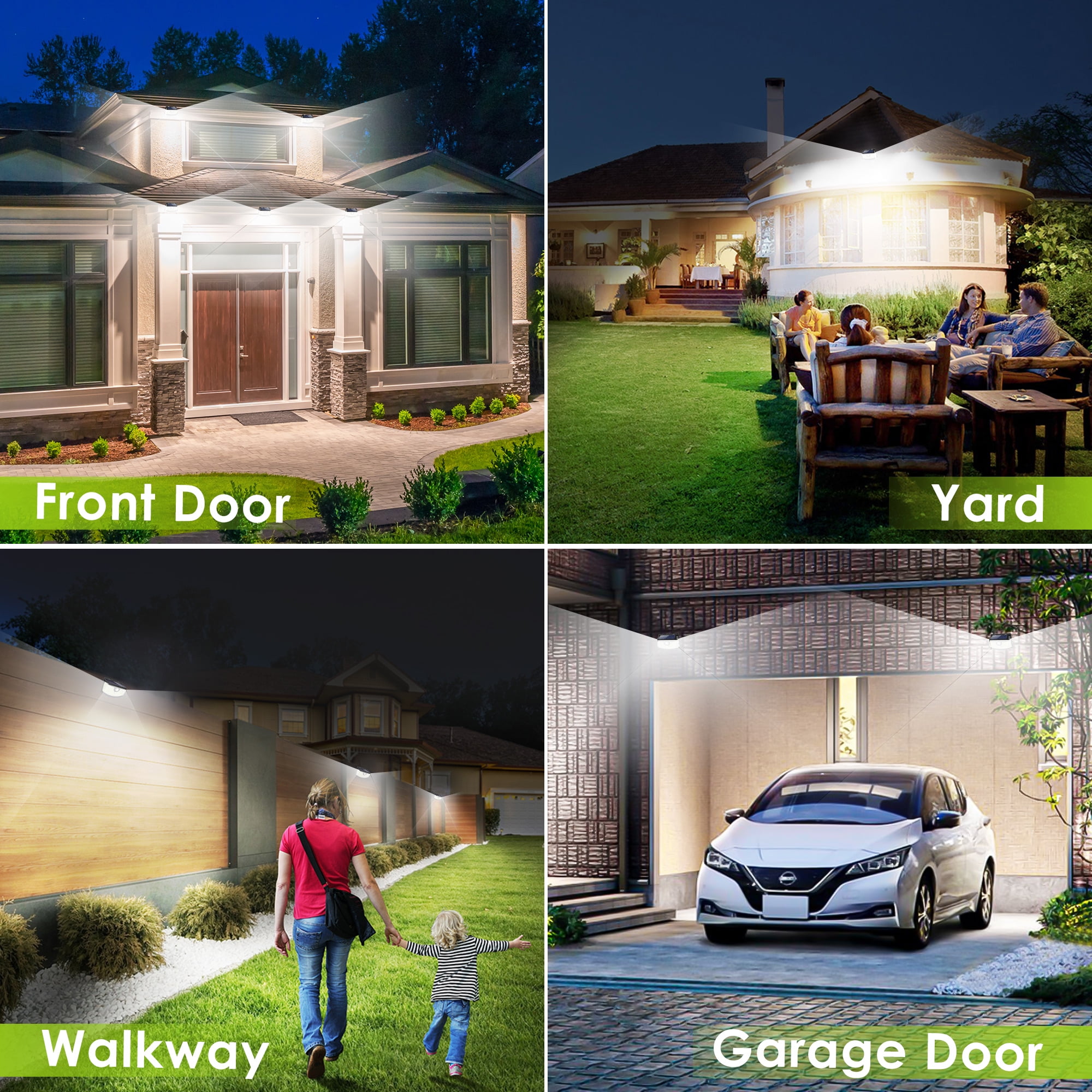 Tolsprint Solar Powered Outdoor Lights,IP65 Waterproof motion sensor light with 120 LEDs,270° Wide Angle,Outdoor Lights for Front Door,Yard, Garage,Fence(6 Packs)