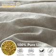thumbnail image 3 of Simple&Opulence 100% Washed Linen Duvet Cover Set 104"x92" - 3 Pieces Soft Farmhouse Comforter Set Double Embroidered with Button Closure - 1 Duvet Cover and 2 Pillowshams (Linen, King), 3 of 7