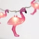 thumbnail image 2 of Cadena de luces de flamenco para exteriores de 3 m con 20 minibombillas incandescentes, decoraciones de hadas para patio tropical, camping, dormitorio, playa, fiesta de cumpleaños, boda. JAMW Sencillez, 2 of 5