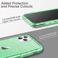 thumbnail image 7 of JETech Glitter Case for iPhone 11 Pro Max, 6.5-Inch, Bling Sparkle Shockproof Phone Bumper Cover, Cute Sparkly for Women and Girls (Green), 7 of 7