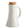 Ayesha Curry Ceramics EVOO Olive Oil Bottle with Cork Lid, 6 Ounce, French Vanilla