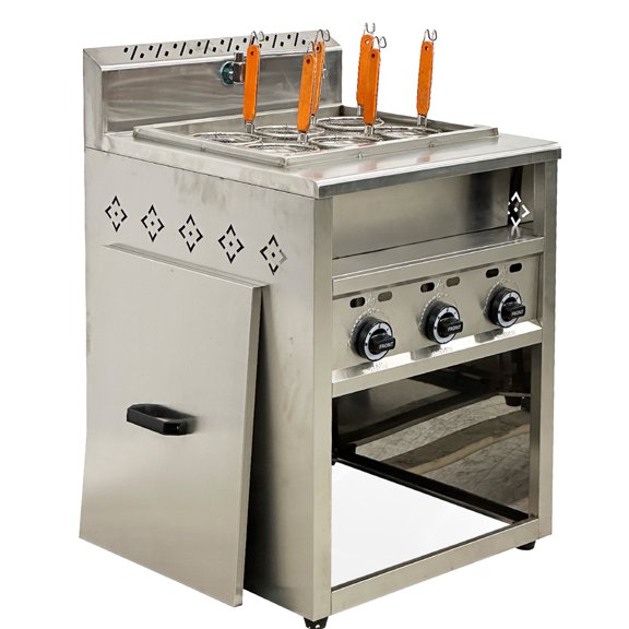 6 Basket Noodle Pasta Cooker, Professional Italy Pasta Noodle Cooker, Water Faucet, BBQ Propane