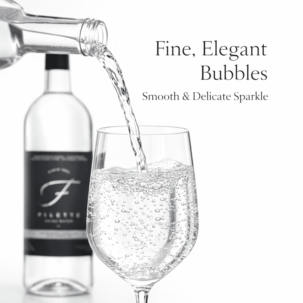 Filette Prime Sparkling Natural Mineral Water, No Allergens, 25 fl oz (750 ml), Italian Carbonated Water, Glass Bottles (pack of 6)