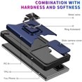 thumbnail image 6 of Design for Galaxy S24 FE Phone Case with Camera Lens Card Holder Stand Kickstand Heavy Duty Slim Shockproof Hybrid Rugged Drop Protective Cover for Samsung S24FE Women Men Blue, 6 of 14