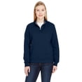 thumbnail image 2 of Fruit of the Loom B30110653 Womens SofSpun Quarter-Zip Sweatshirt, J. Navy - Small, 2 of 4