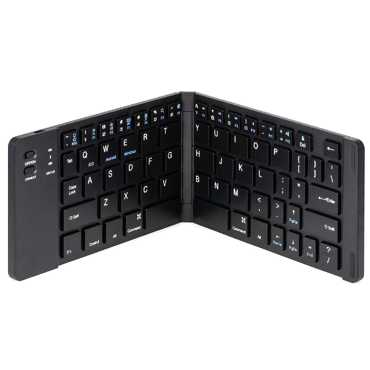 Fashionit U Speakers Boost Water-Resistant Portable Bluetooth Speaker with Selfie Remote Control, Bass, & Mic Travel Home Office Modern Bundle with Mini Folding Wireless Keyboard & Pebble Mouse