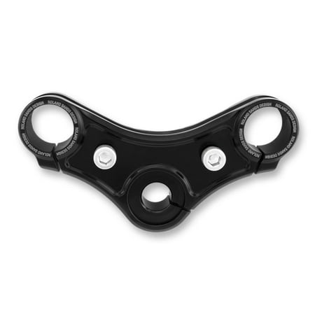 RSD 0208-2106-B Top Triple Clamp - Gloss Black with Riser (Best Triple Clamps Motocross)