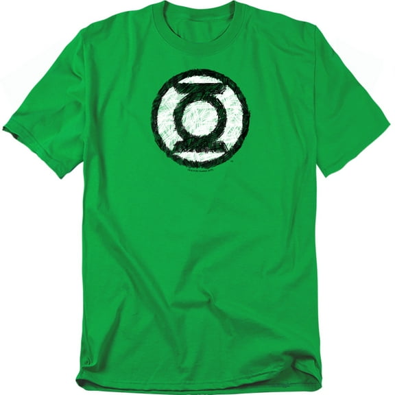 Green Lantern Men's  Scribble Lantern Logo T-shirt Green