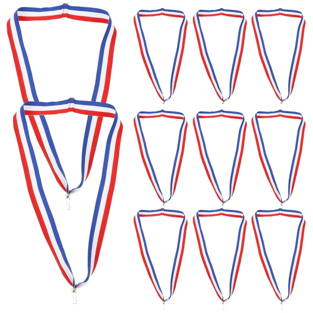 SHISUYAN 12pcs Sports Meeting Medal Ribbons Multi-function Neck Ribbons Sport Party Medal Lanyards