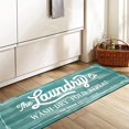 thumbnail image 5 of Findosom 20"x60" Farmhouse Laundry Room Rug Non Slip Rubber Laundry Runner Rug Waterproof Washable Indoor Laundry Rugs and Mats for Kitchen Floor Laundry Room Bathroom Hallway Entryway Decor Blue, 5 of 9