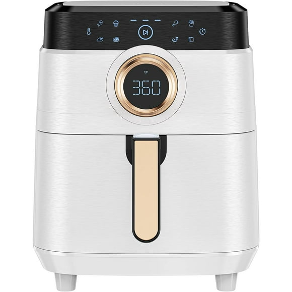 Freidora de aire, ALLCOOL Airfryer Oven 8QT Large 1700W 8-en-1 con pantalla táctil Freidoras de aire Apto para lavavajillas Cesta antiadherente Freidora de Aire 36 Recetas Libre de BPA y PFOA Blanco