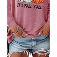 thumbnail image 4 of FASHIONWT Women Casual Halloween Printing Long Sleeve Round Neck Pullover Loose Cotton T-Shirt, 4 of 4