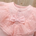 thumbnail image 7 of WOYY Newborn Girl Lace Ruffle Jumpsuit Solid Long Sleeve Bow Onesie Romper With Hat Outfits, 7 of 7