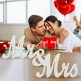 thumbnail image 4 of SMKE Mr And Mrs Sign For Wedding Party Table,Wedding Decorations For Reception,Wedding Signs White, 4 of 4