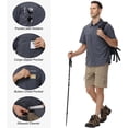 thumbnail image 4 of Zehisen Men's UPF 50+ Sun Protection Short Sleeve Safari Shirts Fishing Shirts Hiking Work Casual Shirt with Zipper Pocket, Gray XL, 4 of 7