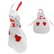 thumbnail image 4 of Adornos navideños estilo muñeco de nieve bolsillos delantal no tejido dibujos animados Navidad cena delantal cocina pajarita al azar seitruly JR1028-00, 4 of 6