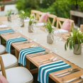 thumbnail image 3 of Teal Striped Cloth Napkins, Simple Art Vertical Stripe Farmhouse Washable and Reusable Dinner Napkins Set of 4, Table Napkin for Kitchen Party Birthday Wedding Hotel Housewarming 20"x20", 3 of 8
