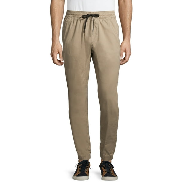 No Boundaries Men's Twill Jogger Pants - Walmart.com