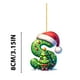 thumbnail image 4 of Adorno acrílico 2D para árbol de Navidad | Colgante de carta inicial personalizado | Decoración verde colgante de doble cara para fiesta familiar de Navidad | Don único | 1 pieza, 4 of 4