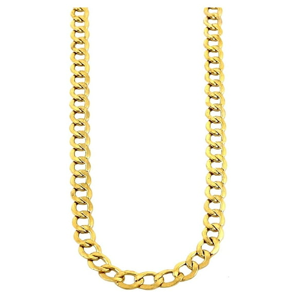 LNGOOR Real 10k Yellow Gold Hollow Cuban Men and Women Chain/Necklace 2.5 mm  20”