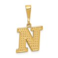 thumbnail image 1 of Diamond2Deal 14K Pendentif Charme Initiale Lettre N Or Jaune pour Femmes, 1 of 5